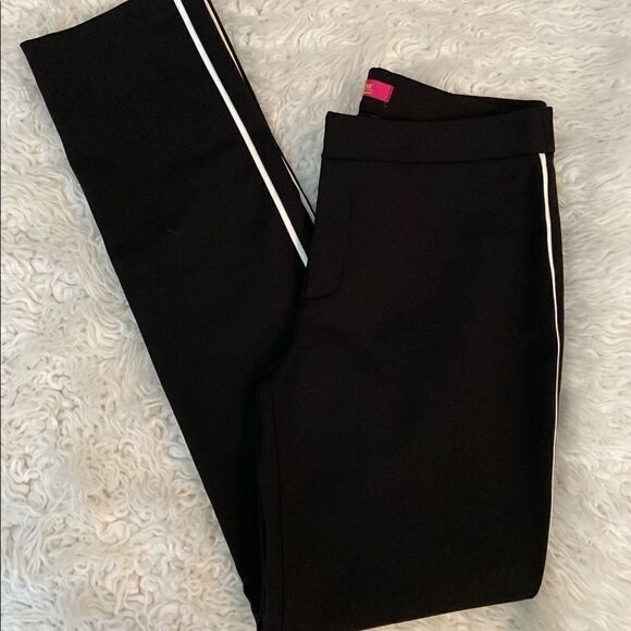 Catherine Black white striped Dress Pants Size 2 - Picture 5 of 6